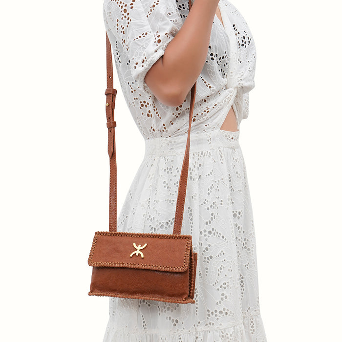 Berber W1 Tan Leather Sling Wallet