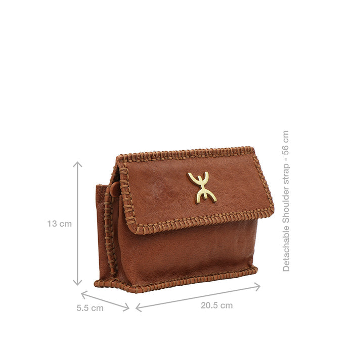 Berber W1 Tan Leather Sling Wallet