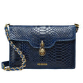 Bessie Blue Leather Shoulder Bag