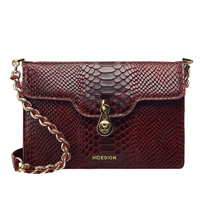 Bessie Red Leather Shoulder Bag
