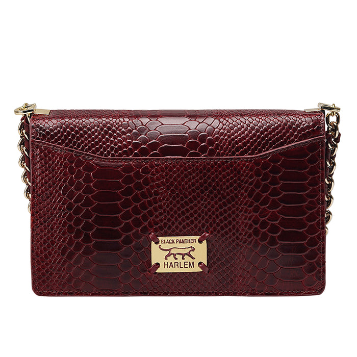Bessie Red Leather Shoulder Bag