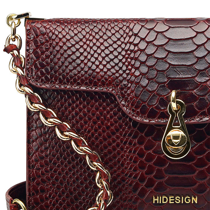 Bessie Red Leather Shoulder Bag