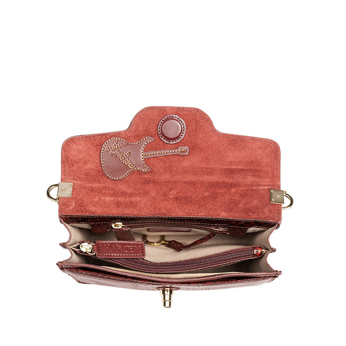 Bessie Red Leather Shoulder Bag
