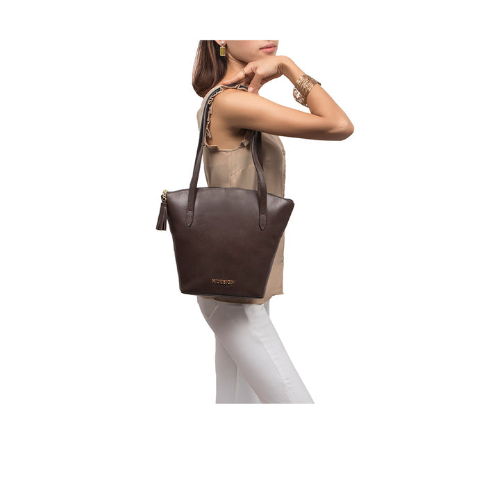 Beth 02 Brown Leather Tote Bag