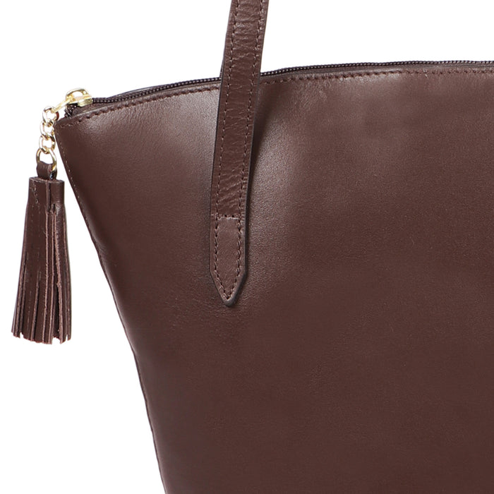 Beth 02 Brown Leather Tote Bag