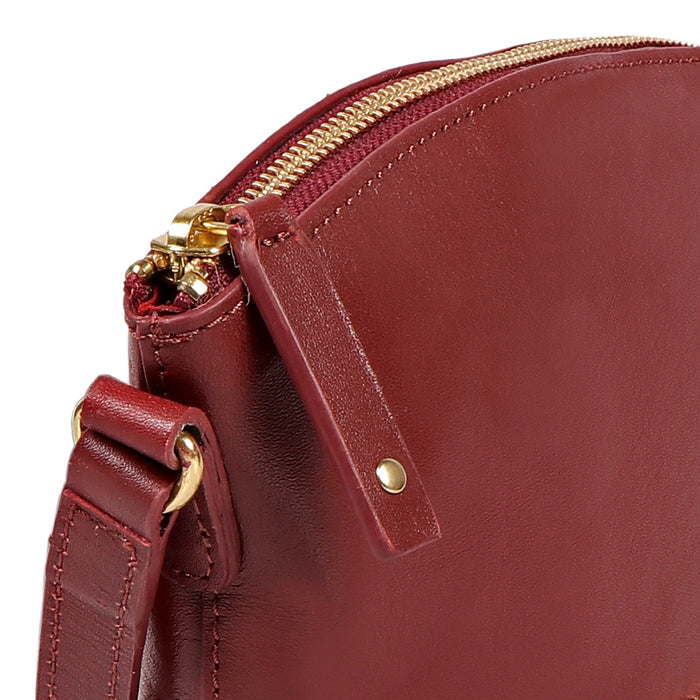 Beth 03 Red Leather Crossbody