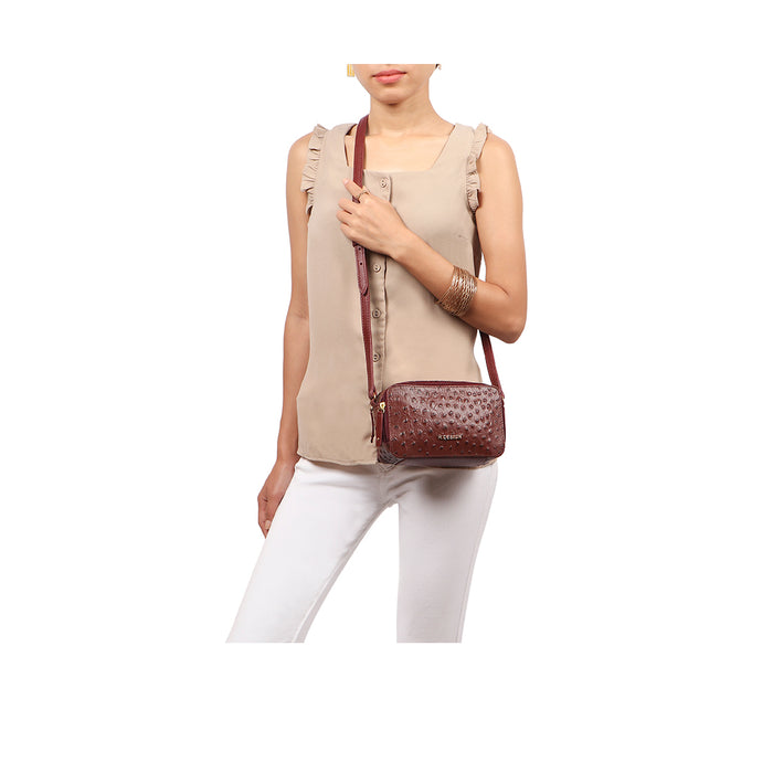 Beth 05 Red Leather Crossbody