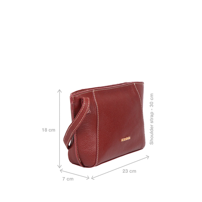 Beth 06 Red Leather Crossbody