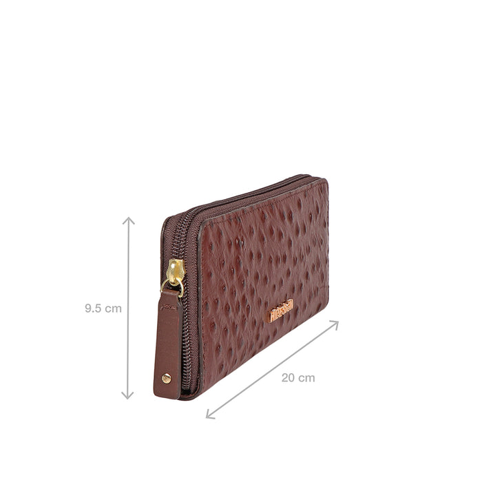 Beth W1 Brown Leather Zip Around Wallet