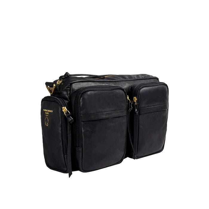 Big Banana Black Leather  Crossbody