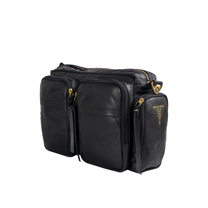 Big Banana Black Leather  Crossbody
