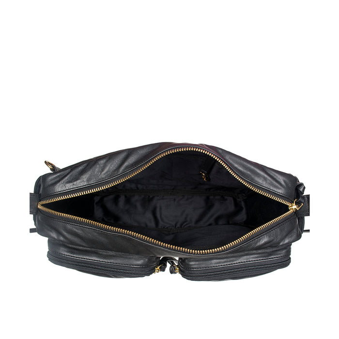 Big Banana Black Leather  Crossbody