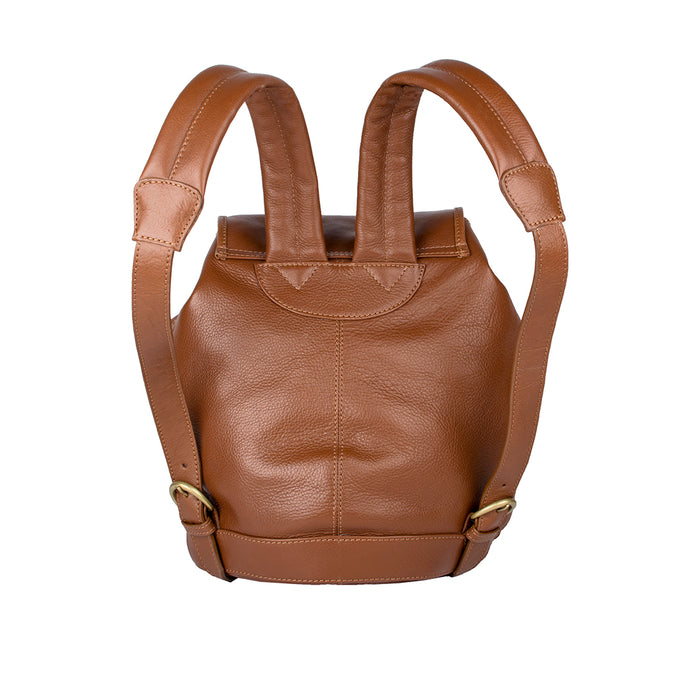 Big San Francisc Tan Leather  Backpack