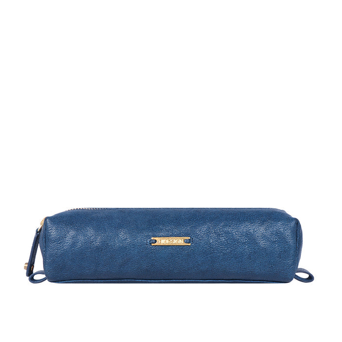 Bilbo Blue Leather Stationery Pouch