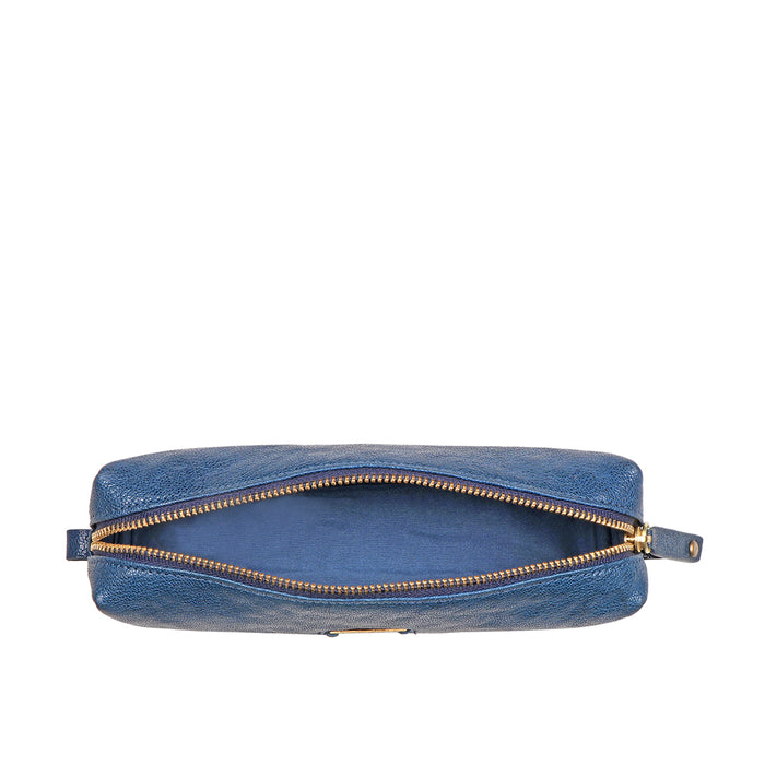 Bilbo Blue Leather Stationery Pouch