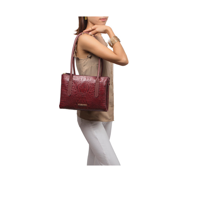 Bille 02 Marsala Leather Shoulder Bag