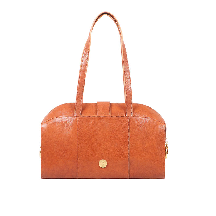 Bloom - 02 Orange Leather Shoulder Bag