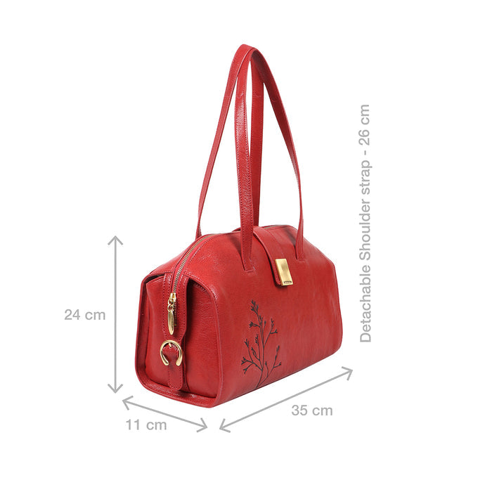 Bloom - 02 Red Leather Shoulder Bag