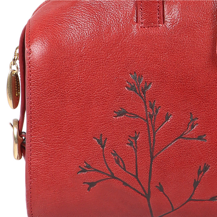 Bloom - 02 Red Leather Shoulder Bag