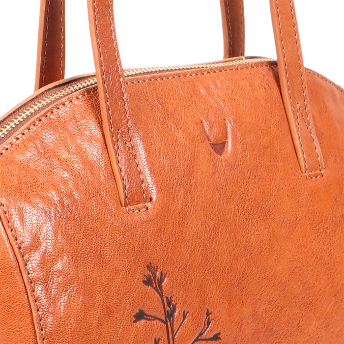 Bloom - 03 Orange Leather Shoulder Bag
