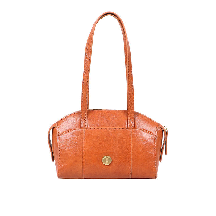 Bloom - 03 Orange Leather Shoulder Bag