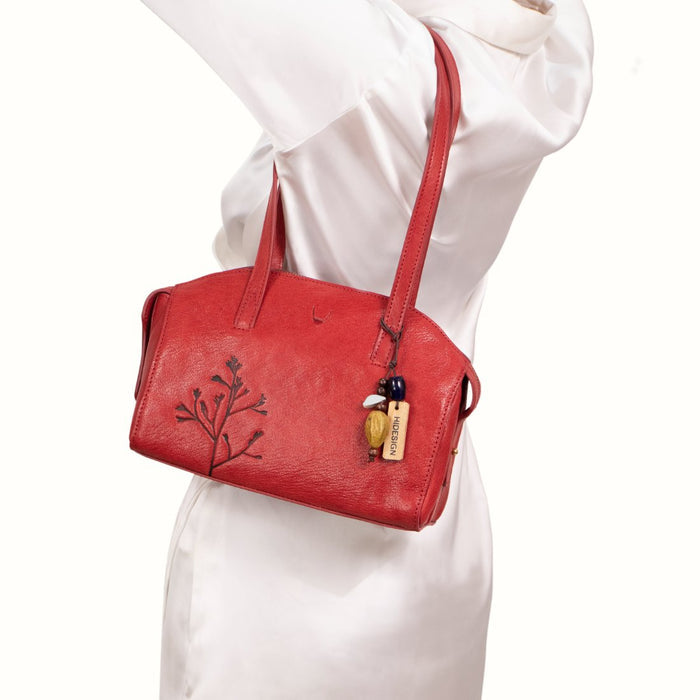 Bloom - 03 Red Leather Shoulder Bag