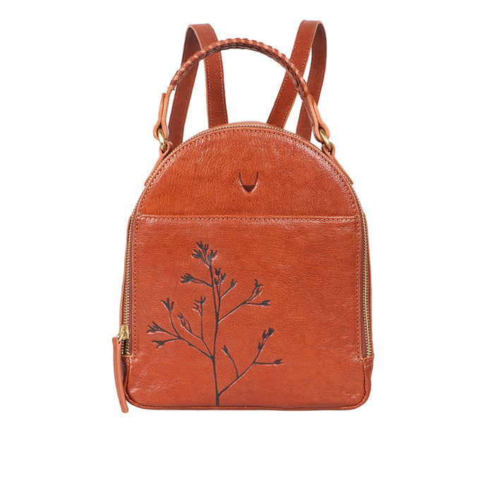 Bloom - 04 Orange Leather Backpack
