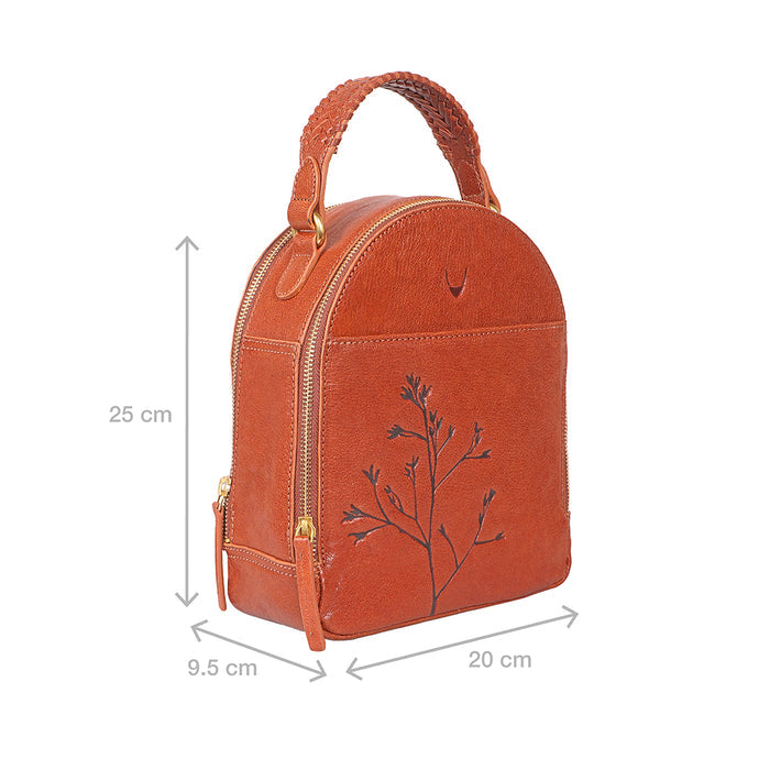 Bloom - 04 Orange Leather Backpack