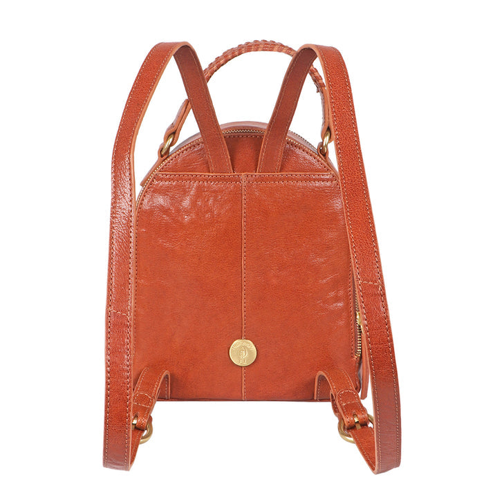 Bloom - 04 Orange Leather Backpack