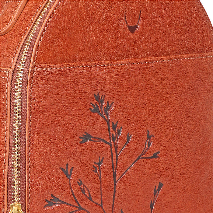 Bloom - 04 Orange Leather Backpack