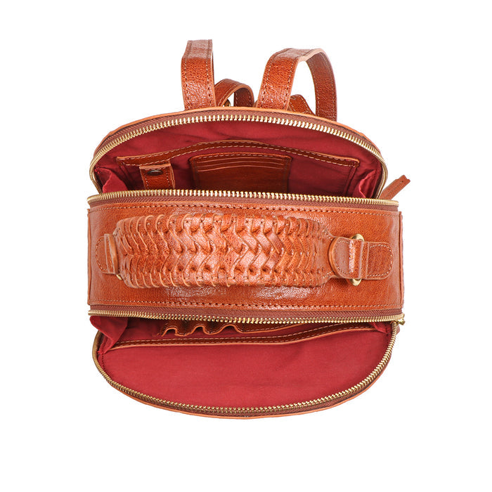 Bloom - 04 Orange Leather Backpack