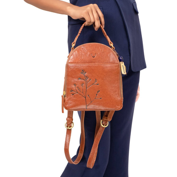Bloom - 04 Orange Leather Backpack