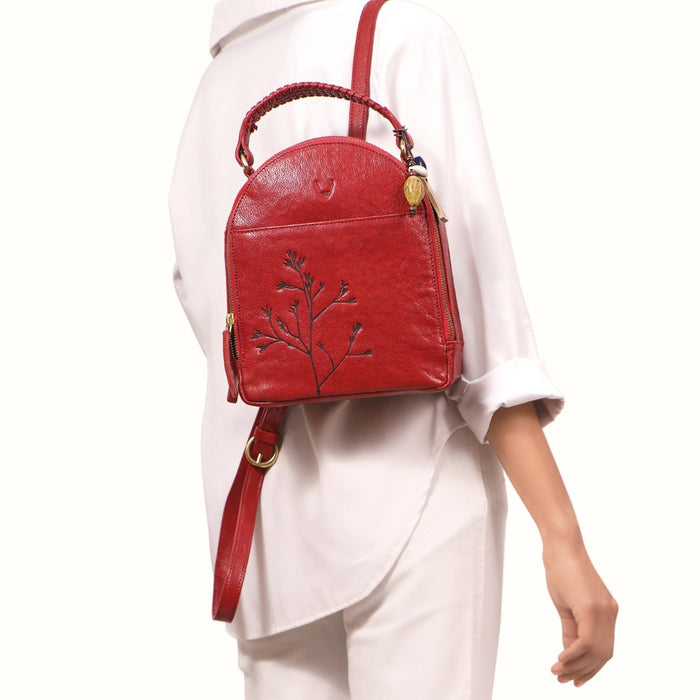 Bloom - 04 Red Leather Backpack
