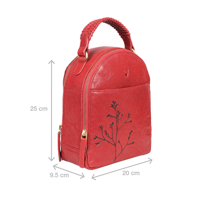 Bloom - 04 Red Leather Backpack