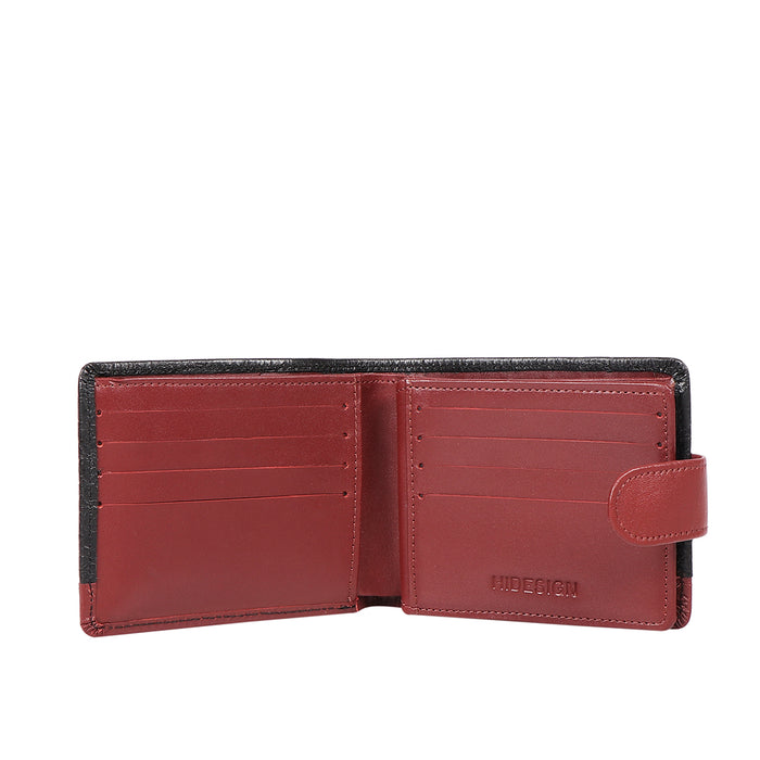 Bobby W1 Black Leather Bi-Fold Wallet