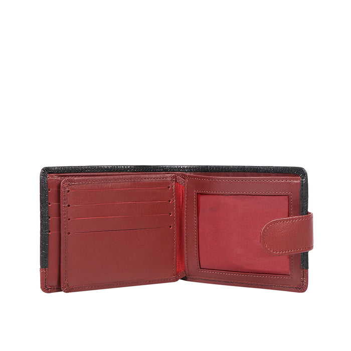 Bobby W1 Black Leather Bi-Fold Wallet