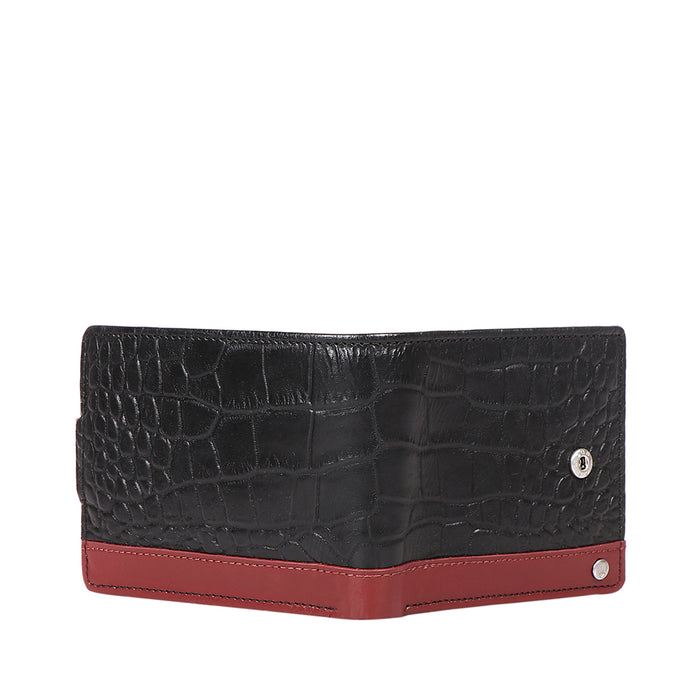 Bobby W1 Black Leather Bi-Fold Wallet