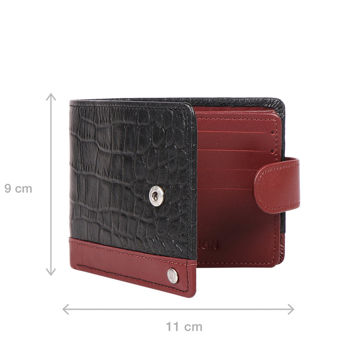 Bobby W1 Black Leather Bi-Fold Wallet