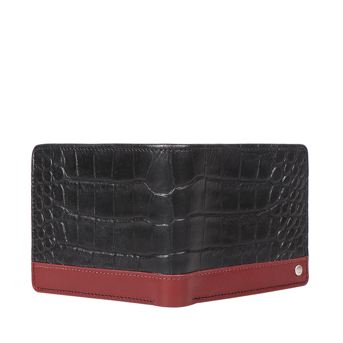 Bobby W2 Black Leather Bi-Fold Wallet