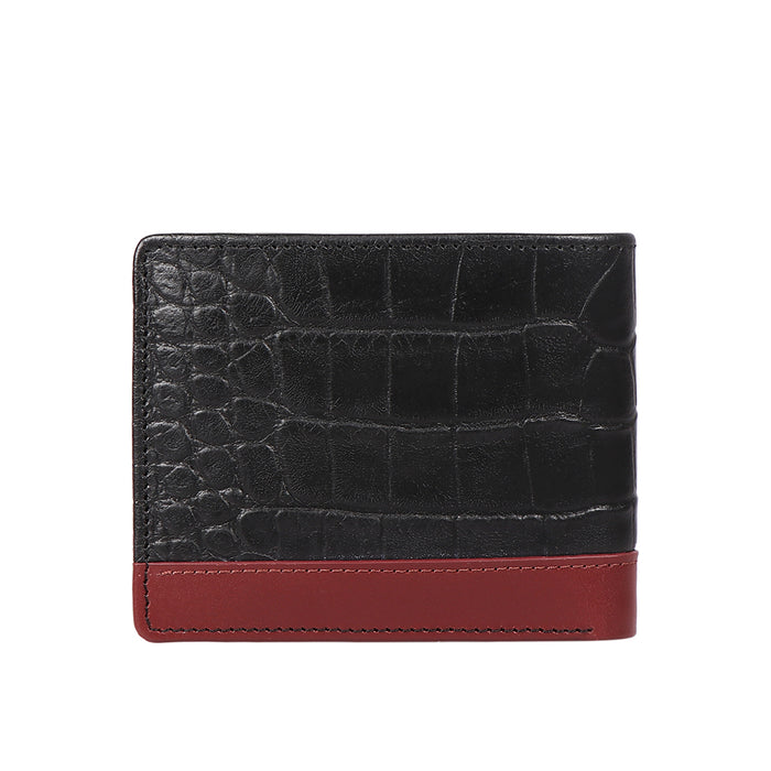 Bobby W2 Black Leather Bi-Fold Wallet