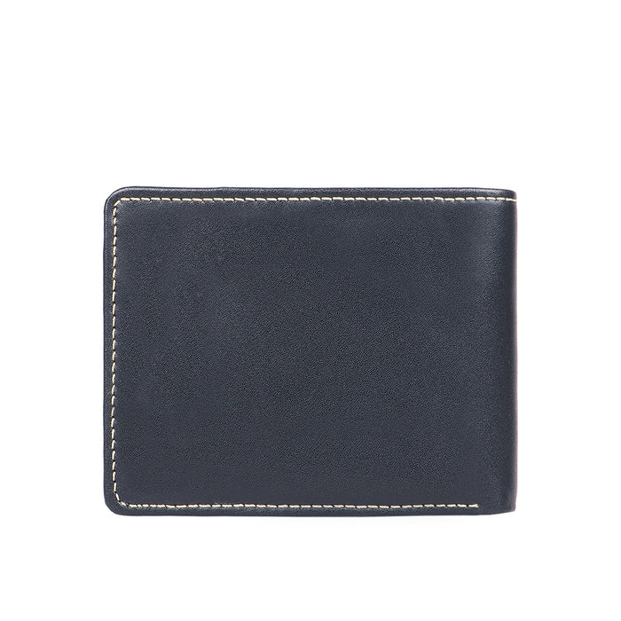 Bobby W3 Blue Leather Bi-Fold Wallet