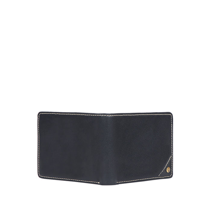 Bobby W3 Blue Leather Bi-Fold Wallet
