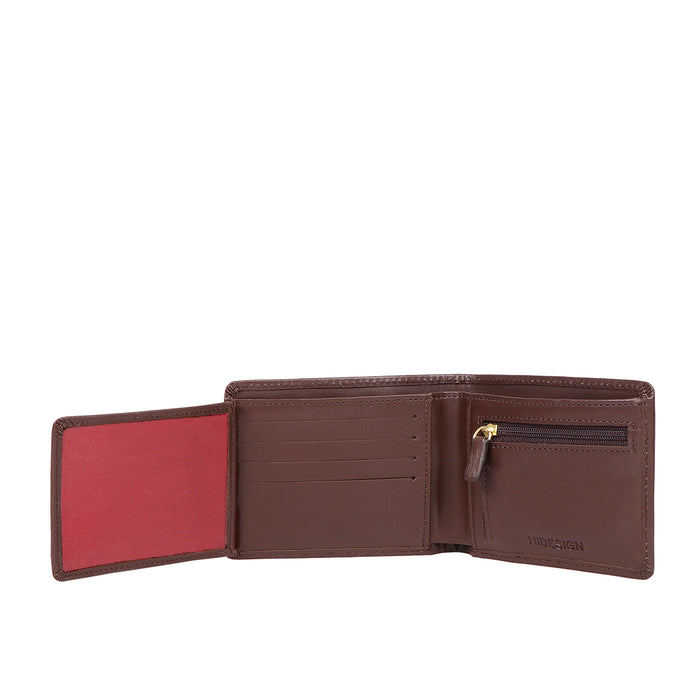 Bobby W3 Brown Leather Bi-Fold Wallet