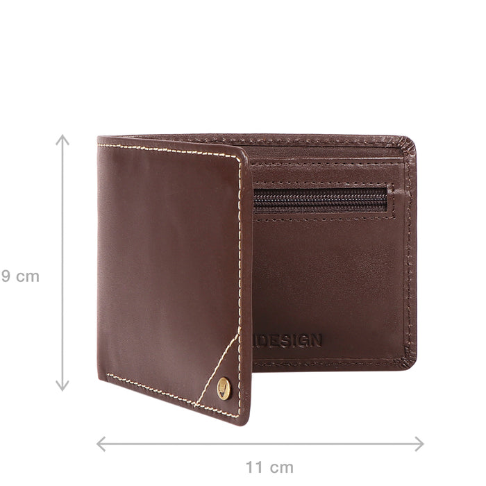 Bobby W3 Brown Leather Bi-Fold Wallet