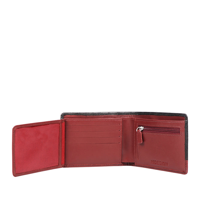 Bobby W4 Black Leather Bi-Fold Wallet