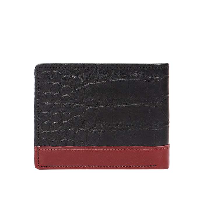 Bobby W4 Black Leather Bi-Fold Wallet