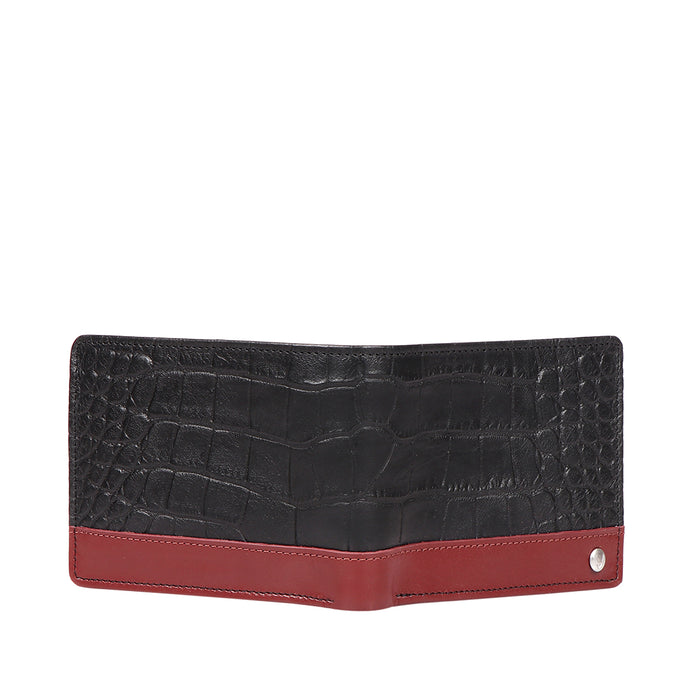 Bobby W4 Black Leather Bi-Fold Wallet