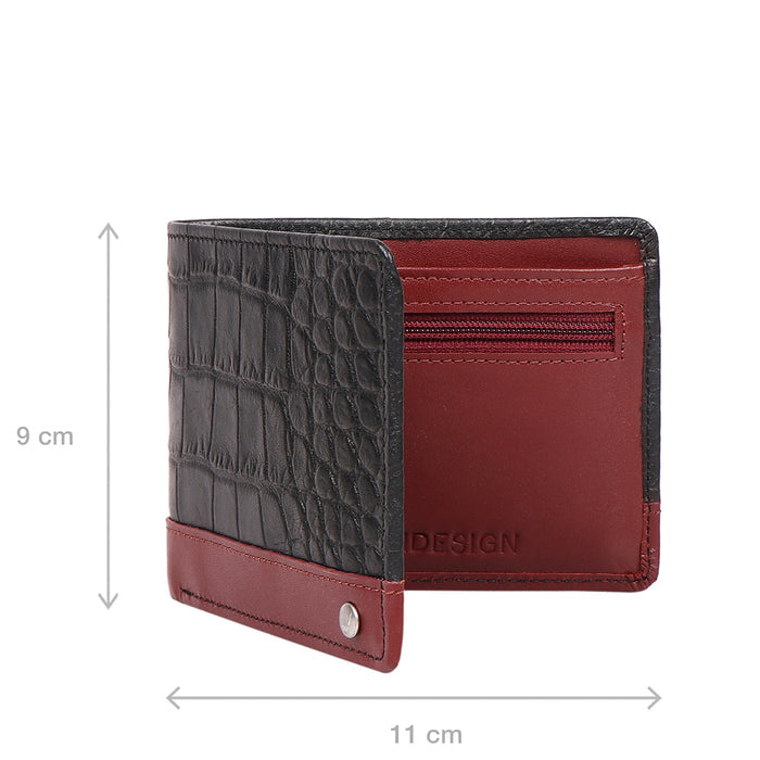 Bobby W4 Black Leather Bi-Fold Wallet