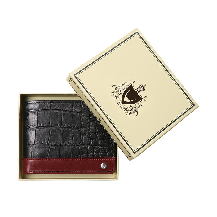Bobby W4 Black Leather Bi-Fold Wallet