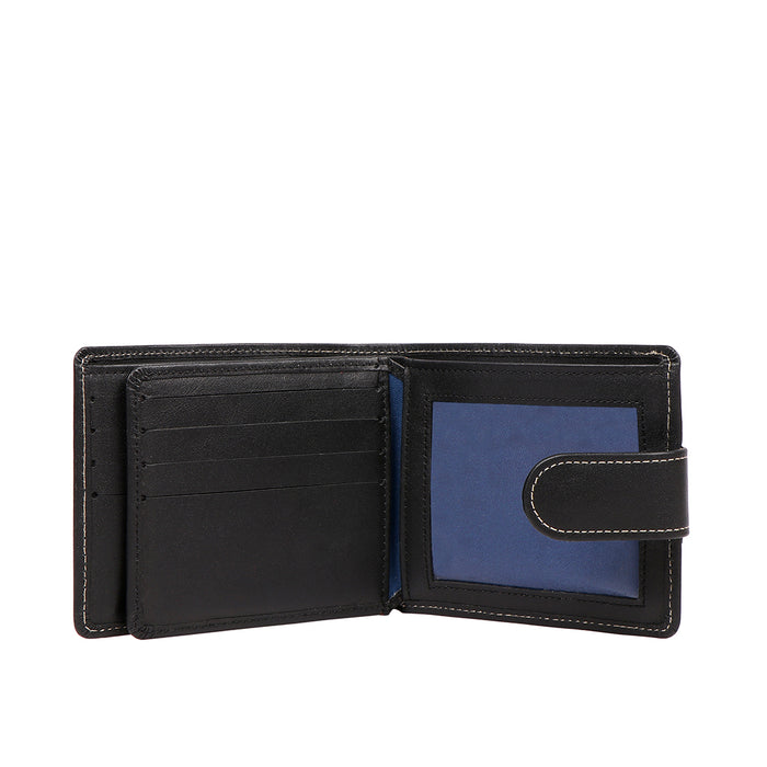 Bobby W5 Black Leather Bi-Fold Wallet
